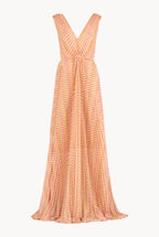 Rhombus Georgette Pleatted Dress