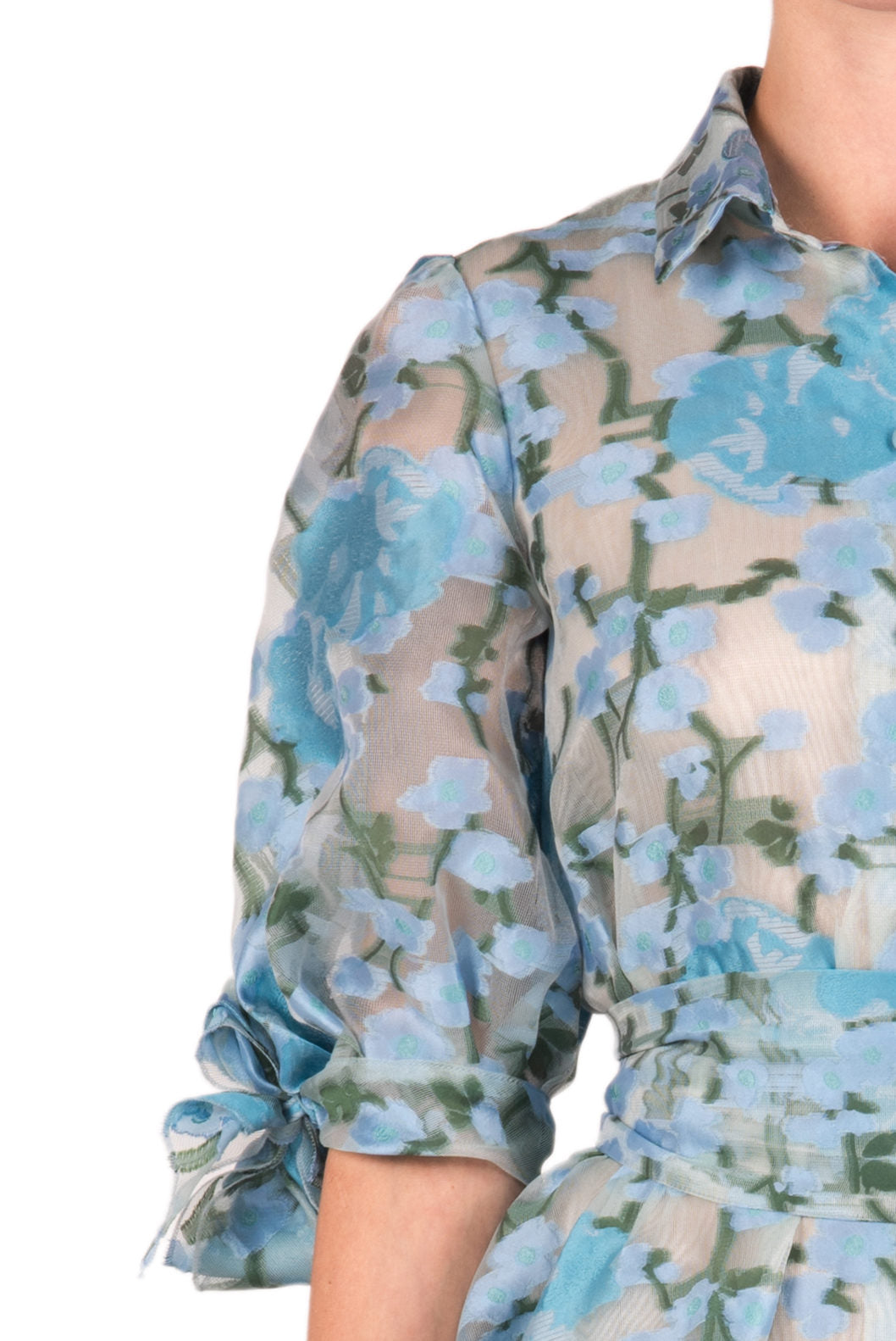 Chemisier in organza fil coupé floreale