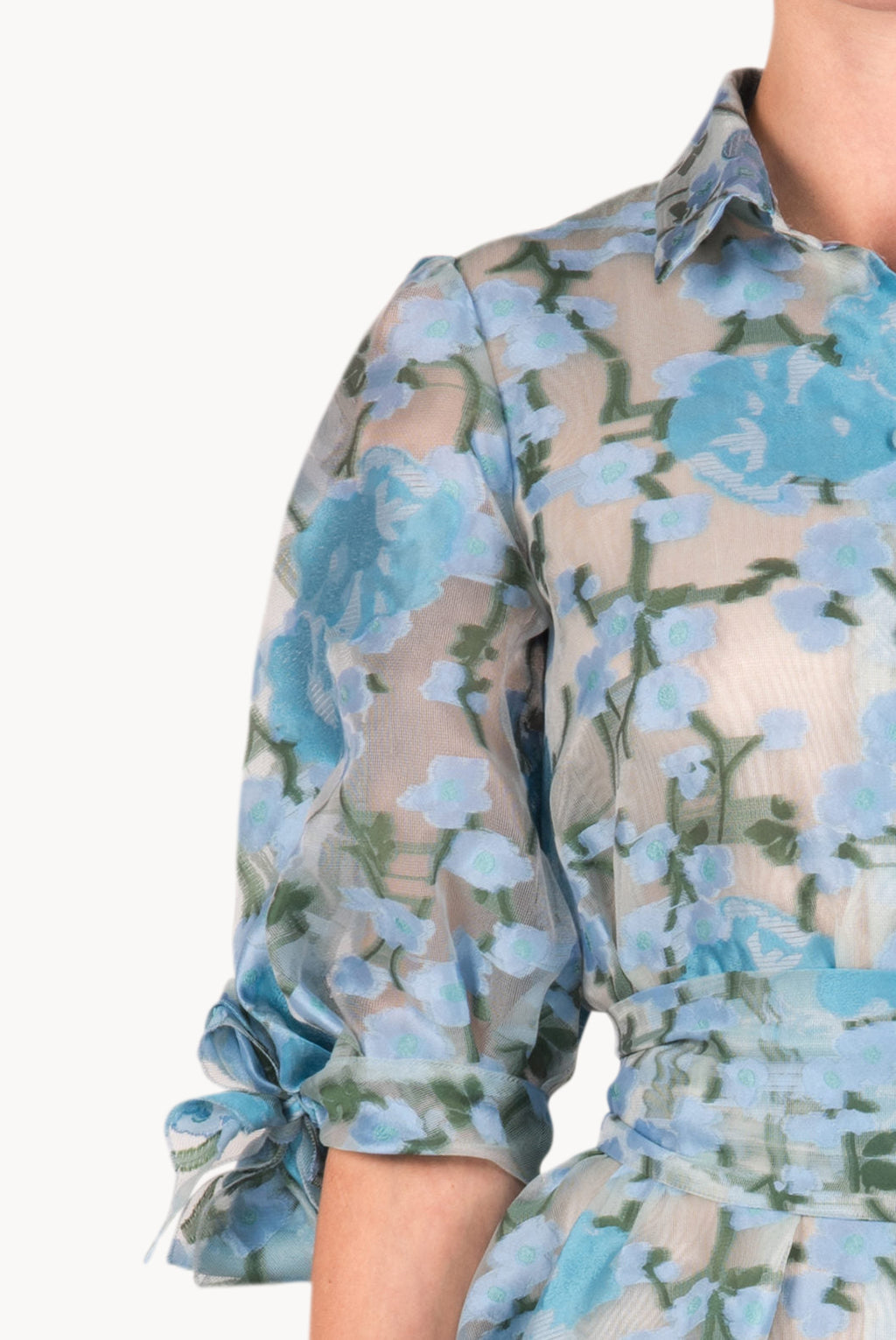 Chemisier in organza fil coupé floreale