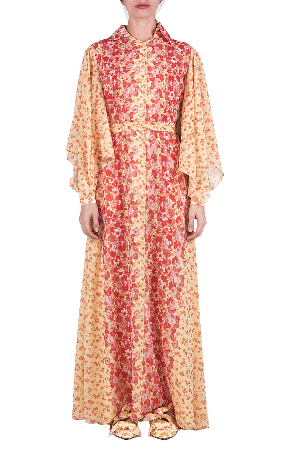 Kaftano in georgette floreale
