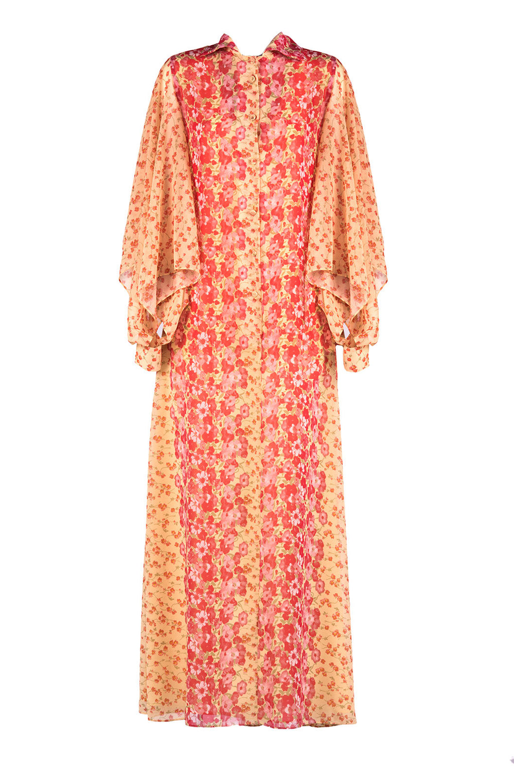 Kaftano in georgette floreale