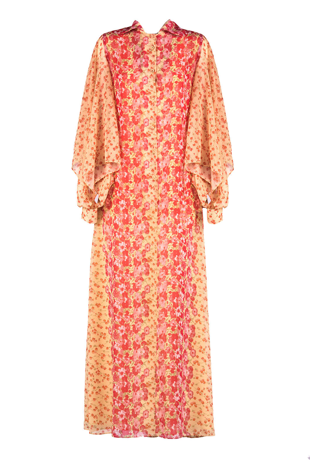 Kaftano in georgette floreale