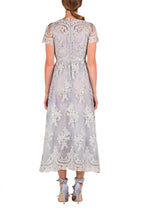 Abito midi in pizzo floreale