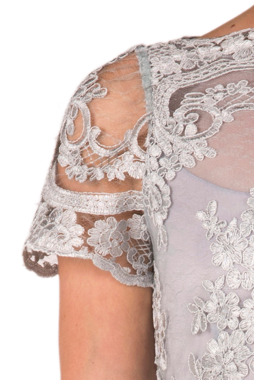 Abito midi in pizzo floreale
