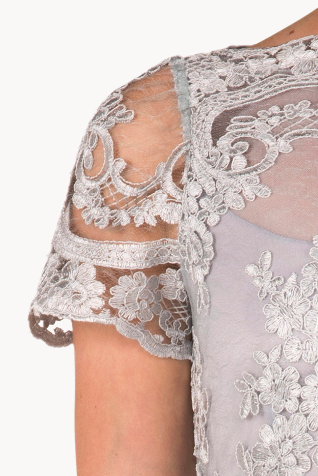 Abito midi in pizzo floreale
