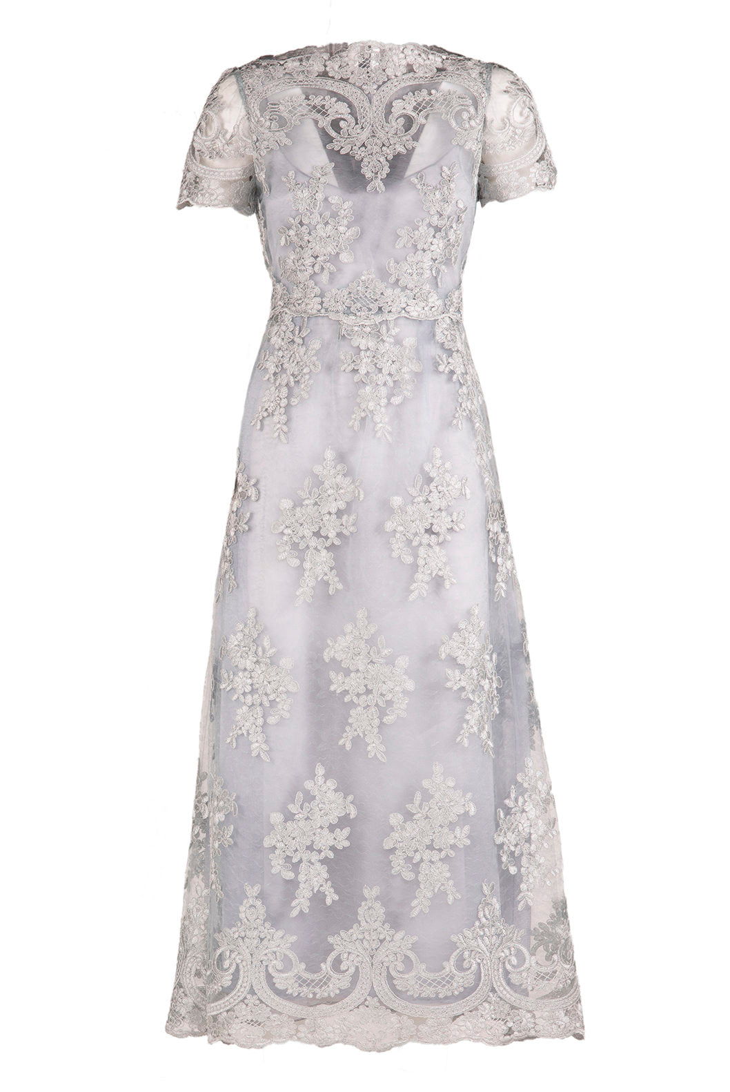 Abito midi in pizzo floreale