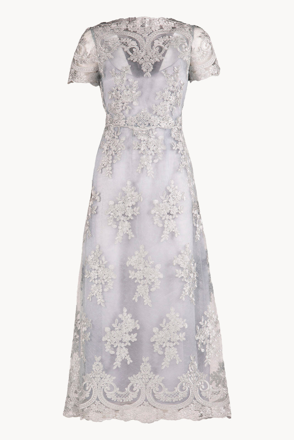 Abito midi in pizzo floreale