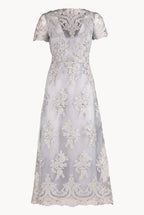 Abito midi in pizzo floreale