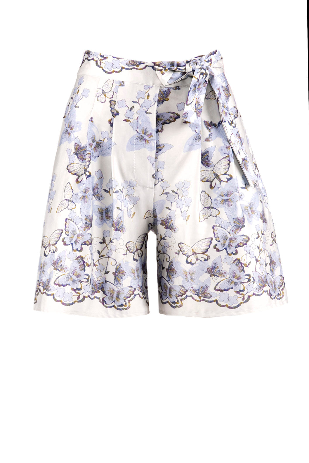 Shorts in popeline stampati con farfalle