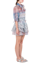 Color Melt Organza Tie Blouse