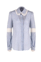 Cotton Eyelet Blouse With Laces