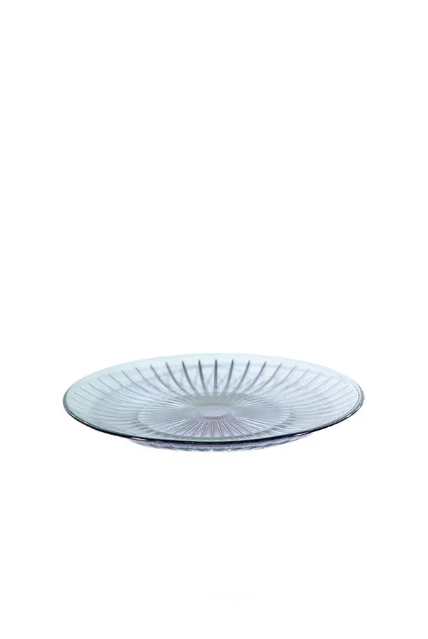 Set di Due Piatti in Vetro Blu