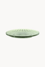 Set di Due Piatti in Vetro Verde