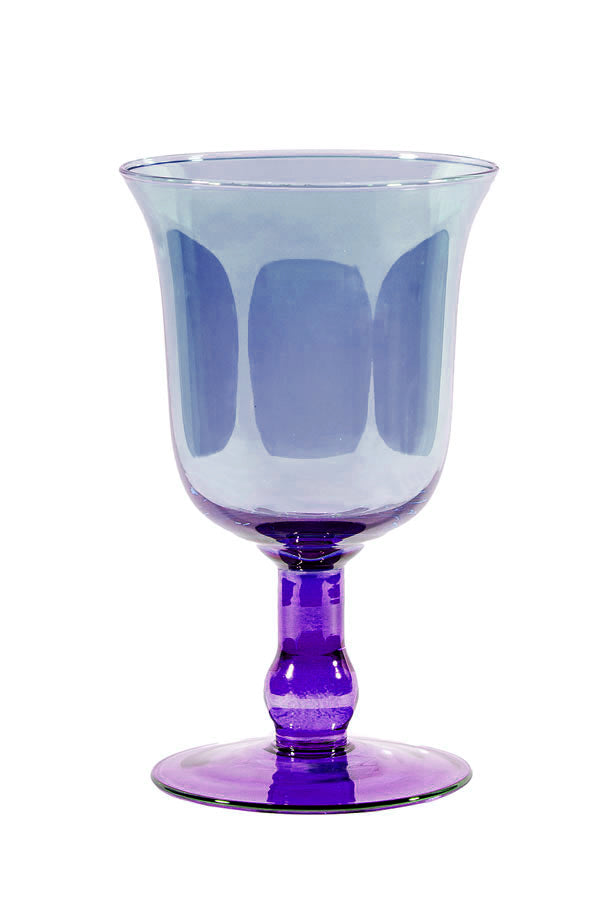 Vaso per candela grande sfumatura viola a blu
