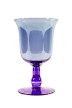 Vaso per candela grande sfumatura viola a blu