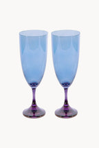 Set di due flute sfumatura viola a blu