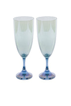 Set di Due Flute da Blu a Verde