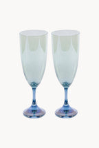 Set di Due Flute da Blu a Verde