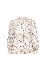 Cotton blouse with rose print