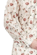 Cotton blouse with rose print