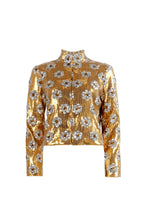 Giacca con paillettes a margherina bronzo