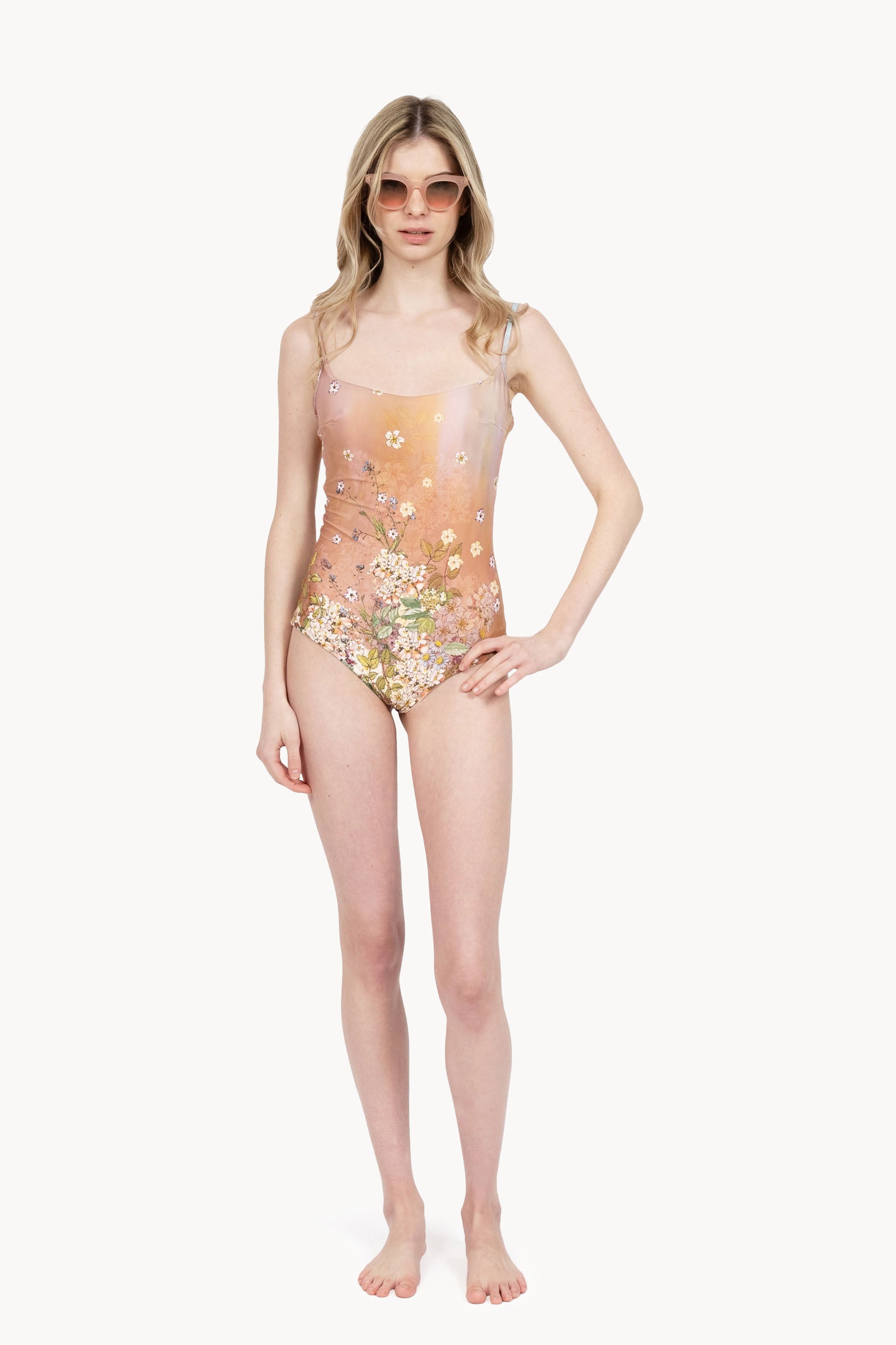 Costume intero rosa