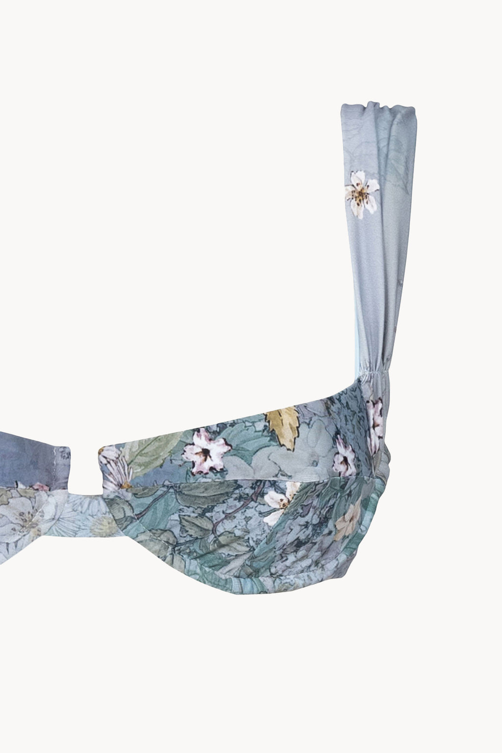 Set bikini balconette azzurro floreale