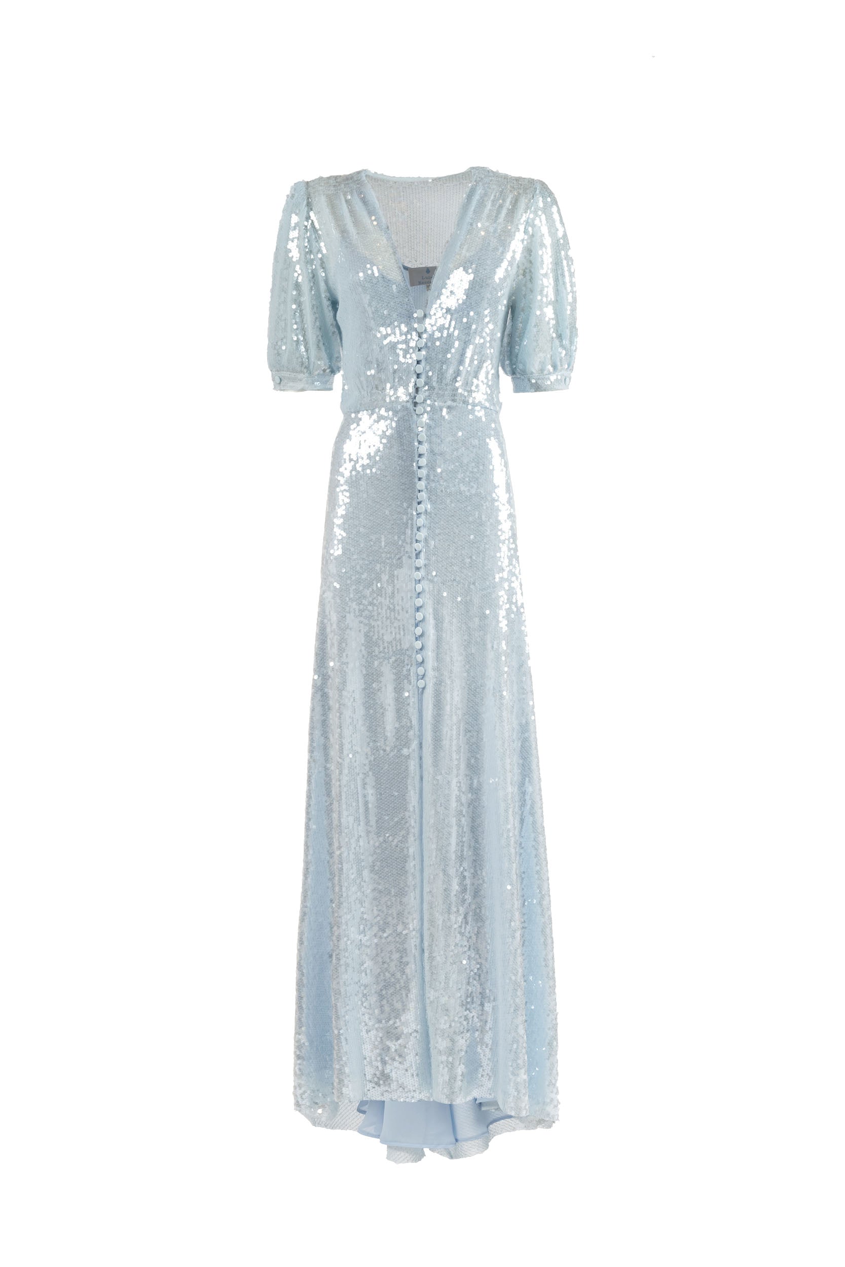 Abito con paillettes Acqua Bottoncino