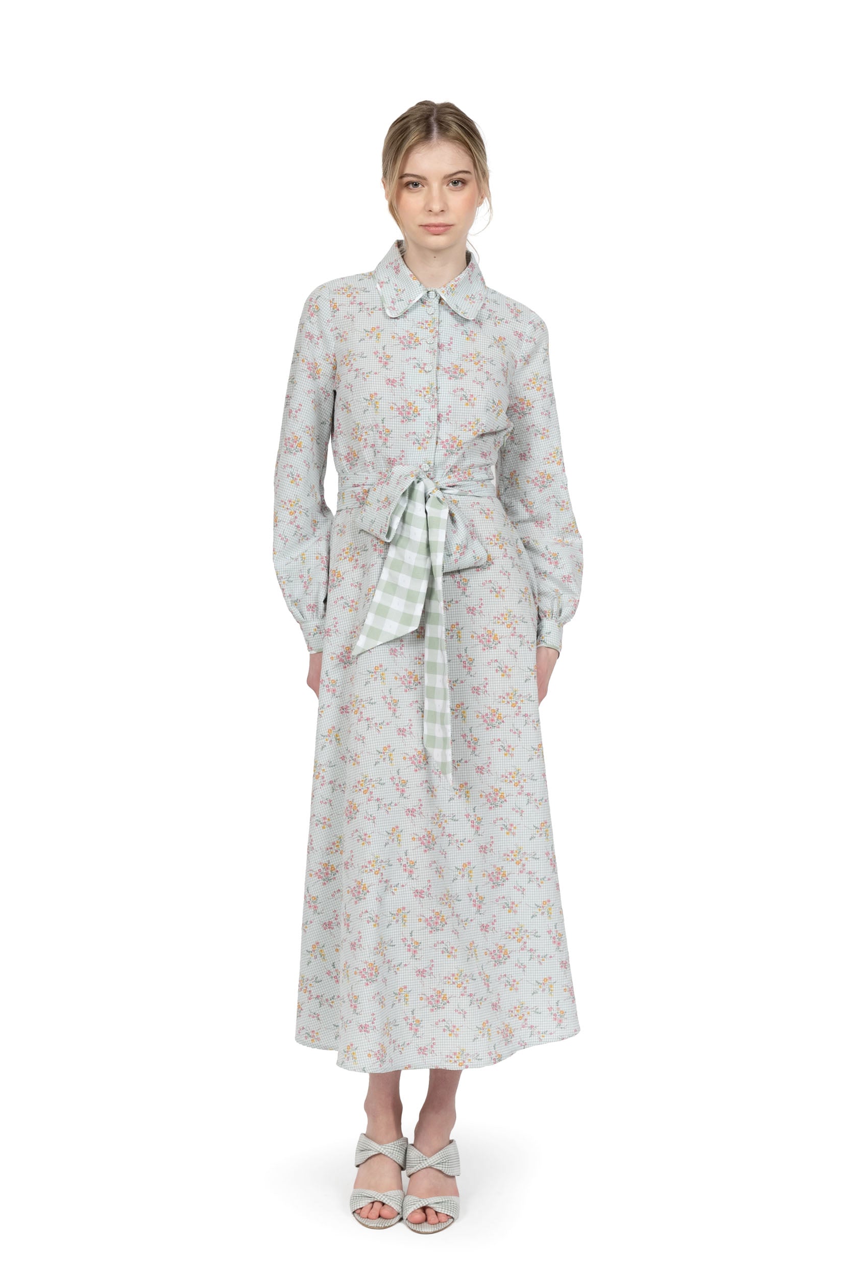 Chemisier floreale vichy
