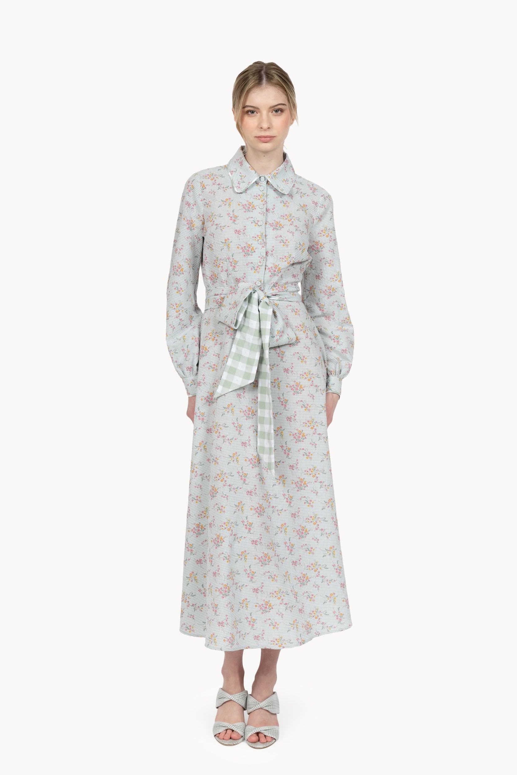 Chemisier floreale vichy