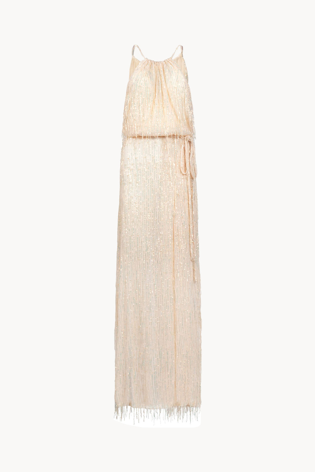Dress with sequins fringes