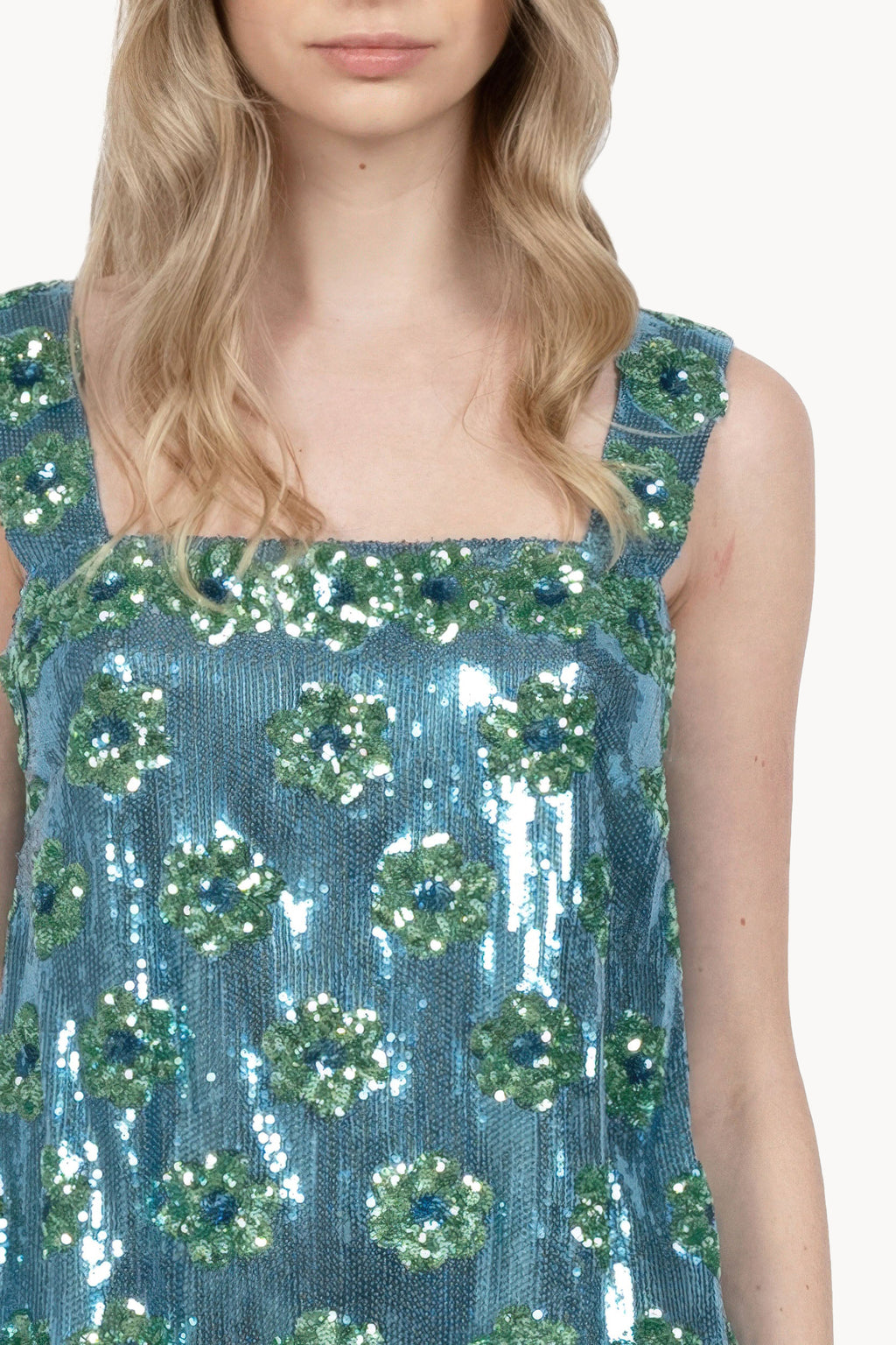 Blue Daisy Sequins mini dress