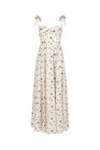 Cotton dress with rose print