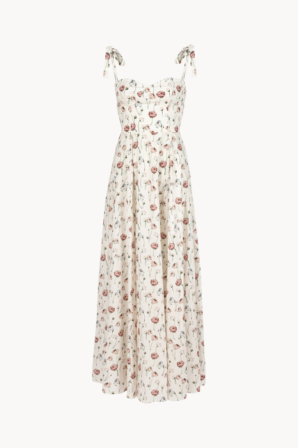 Cotton dress with rose print