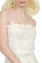 Embroidered bustier dress