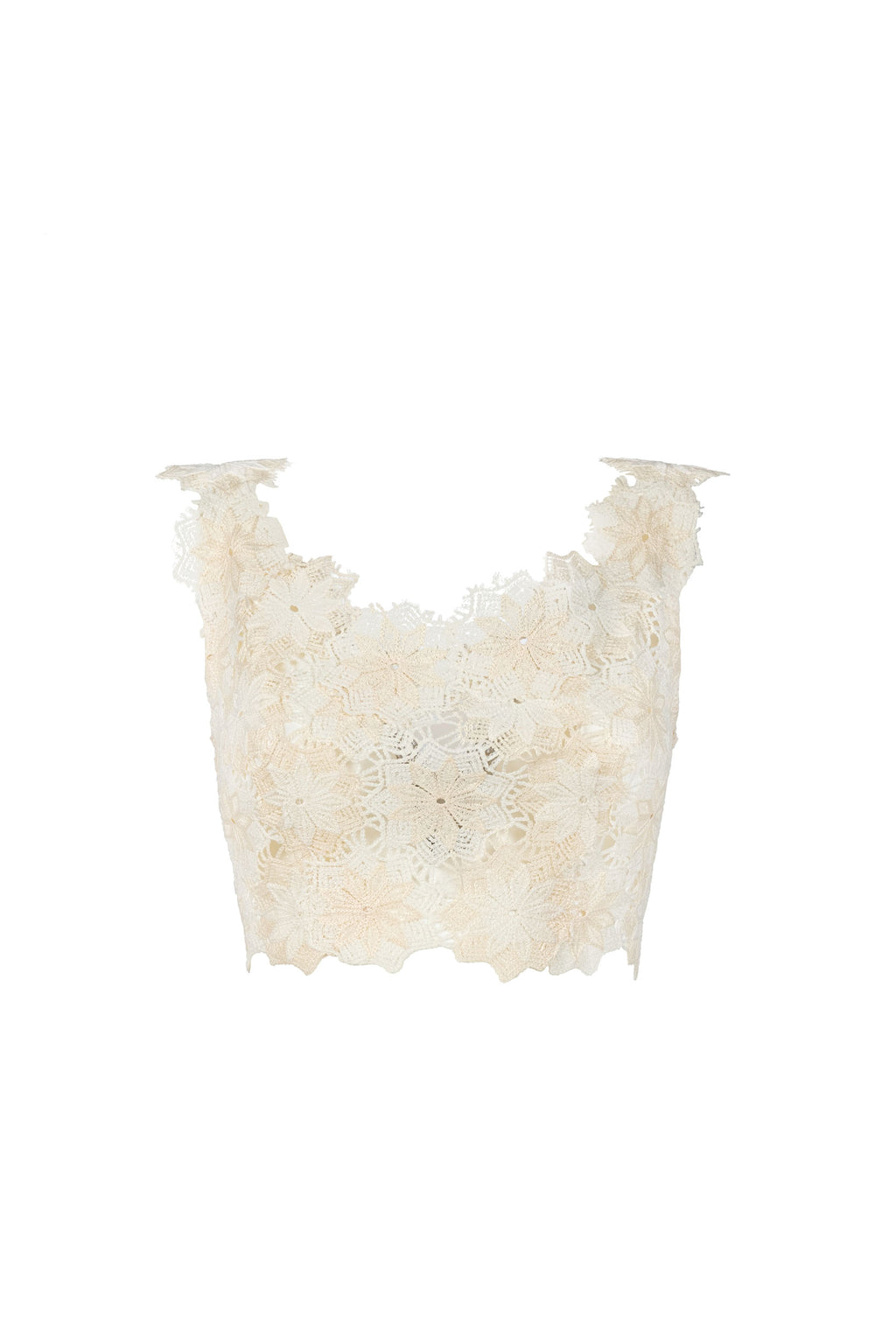 Top corto in pizzo