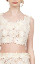 Top corto in pizzo
