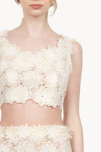 Top corto in pizzo