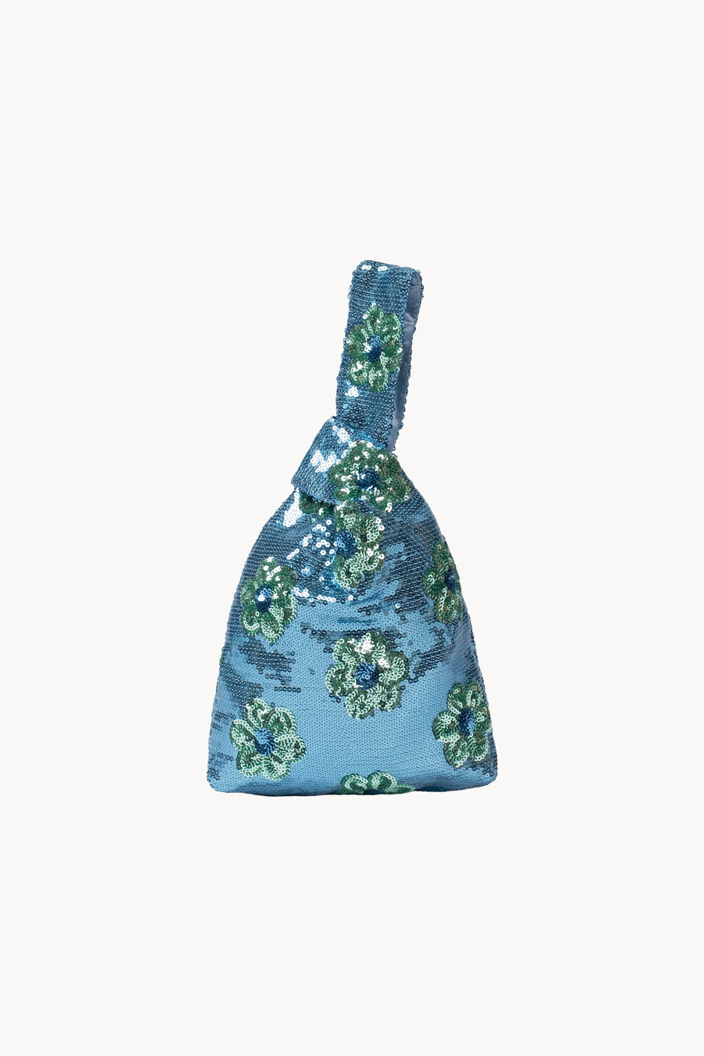 Blue Daisy Sequins Handheld Clutch