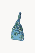 Blue Daisy Sequins Handheld Clutch