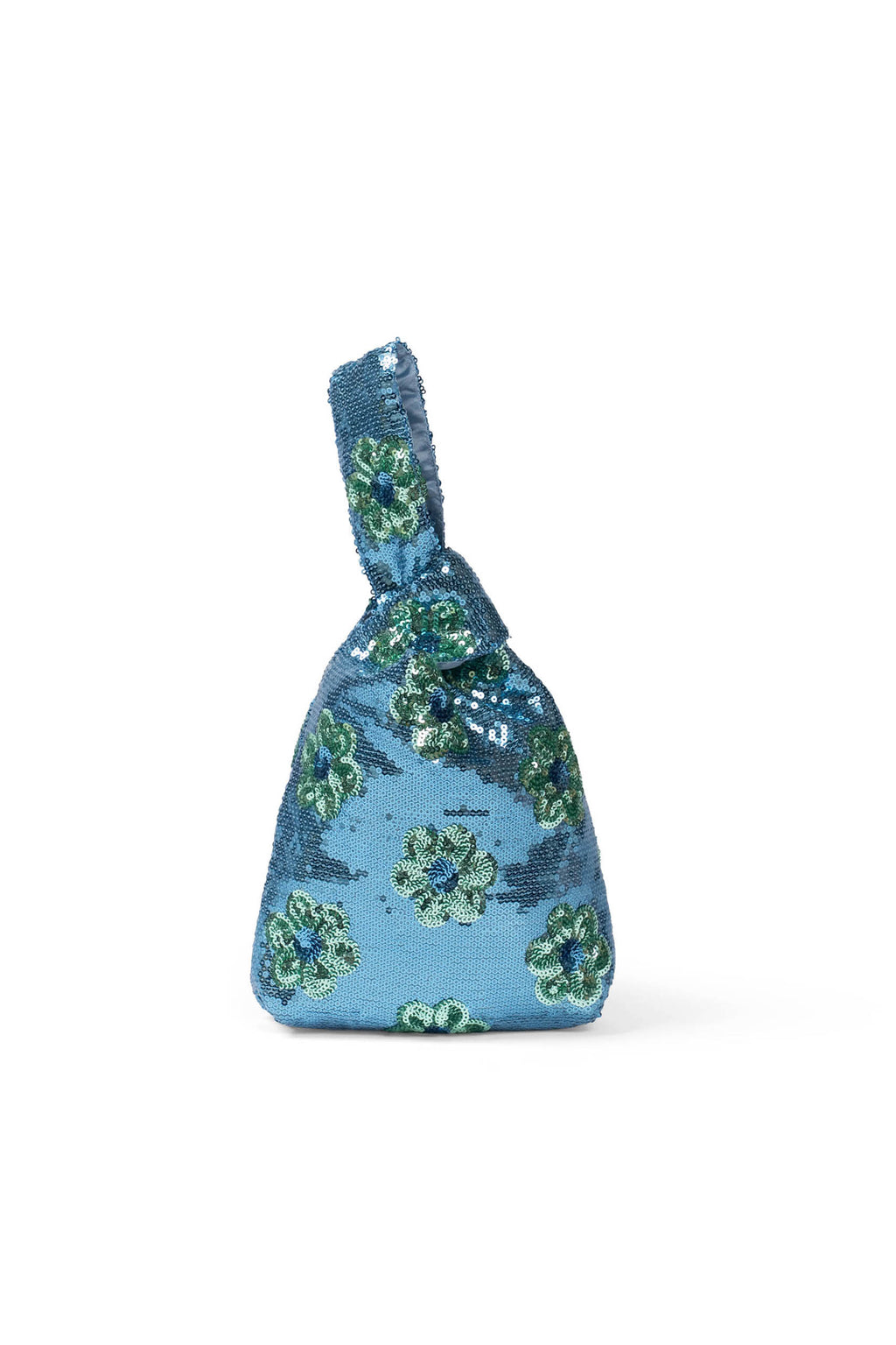 Clutch a Mano con Paillettes Margherita Blu