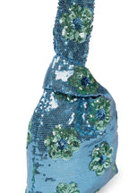 Clutch a Mano con Paillettes Margherita Blu