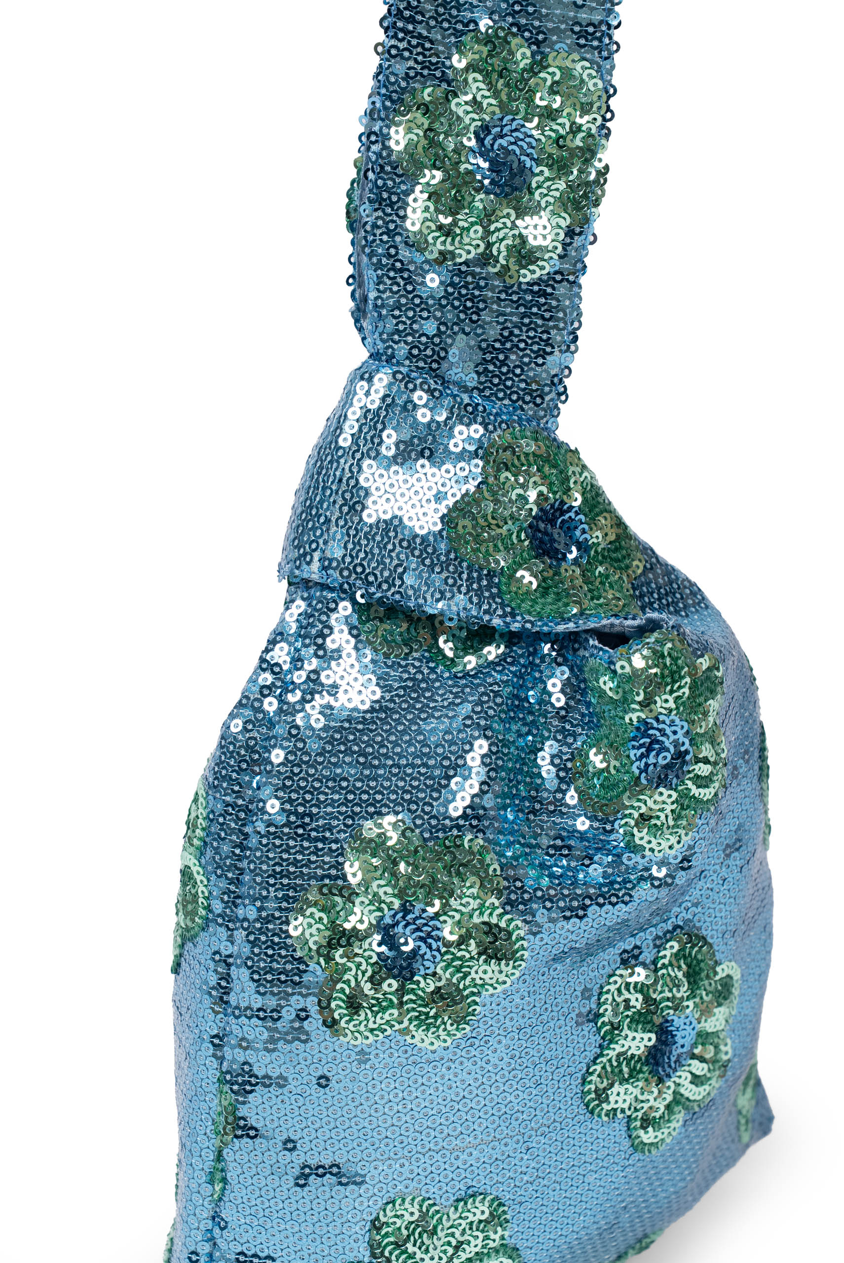 Clutch a Mano con Paillettes Margherita Blu