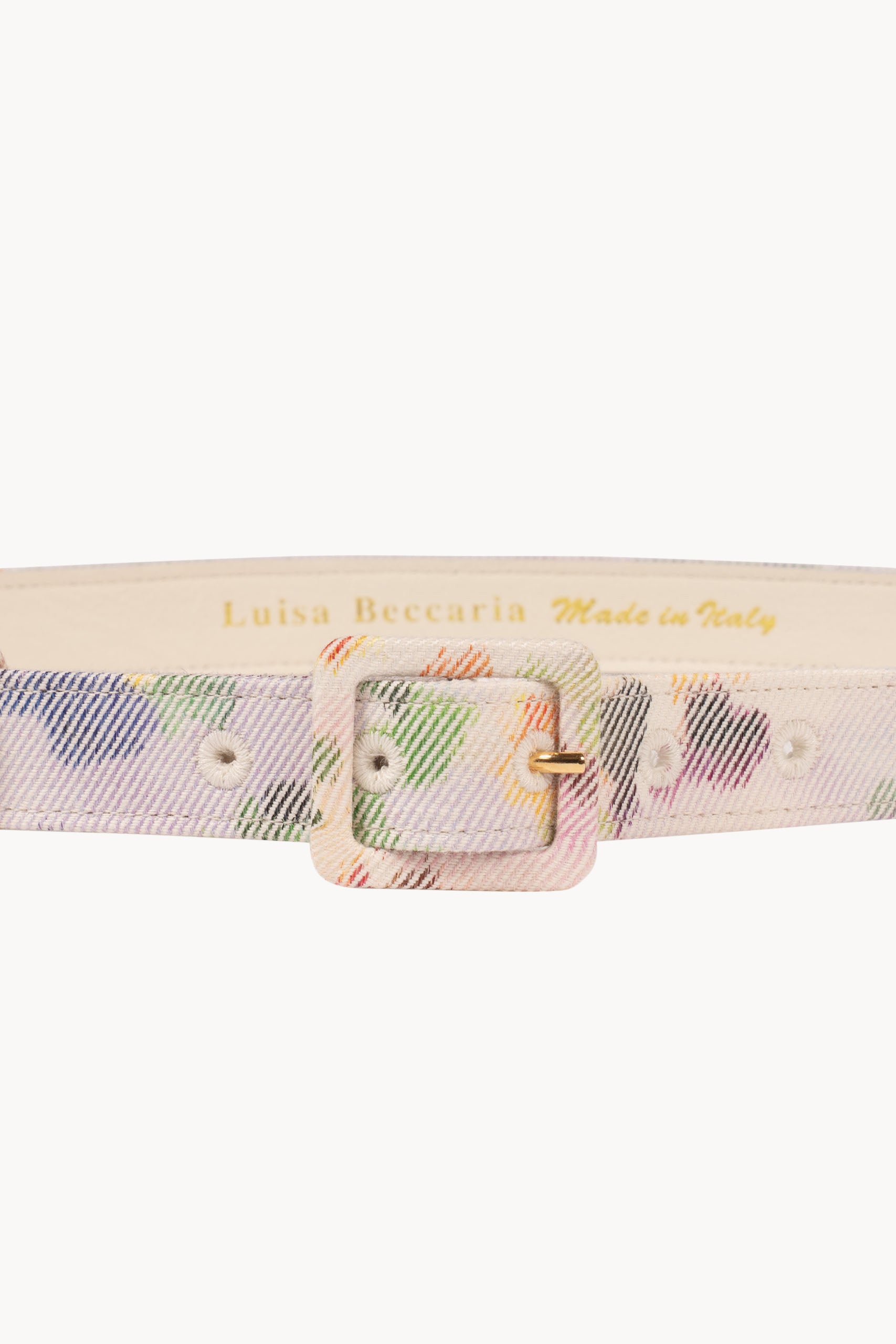 Chiné Floral Leather Belt