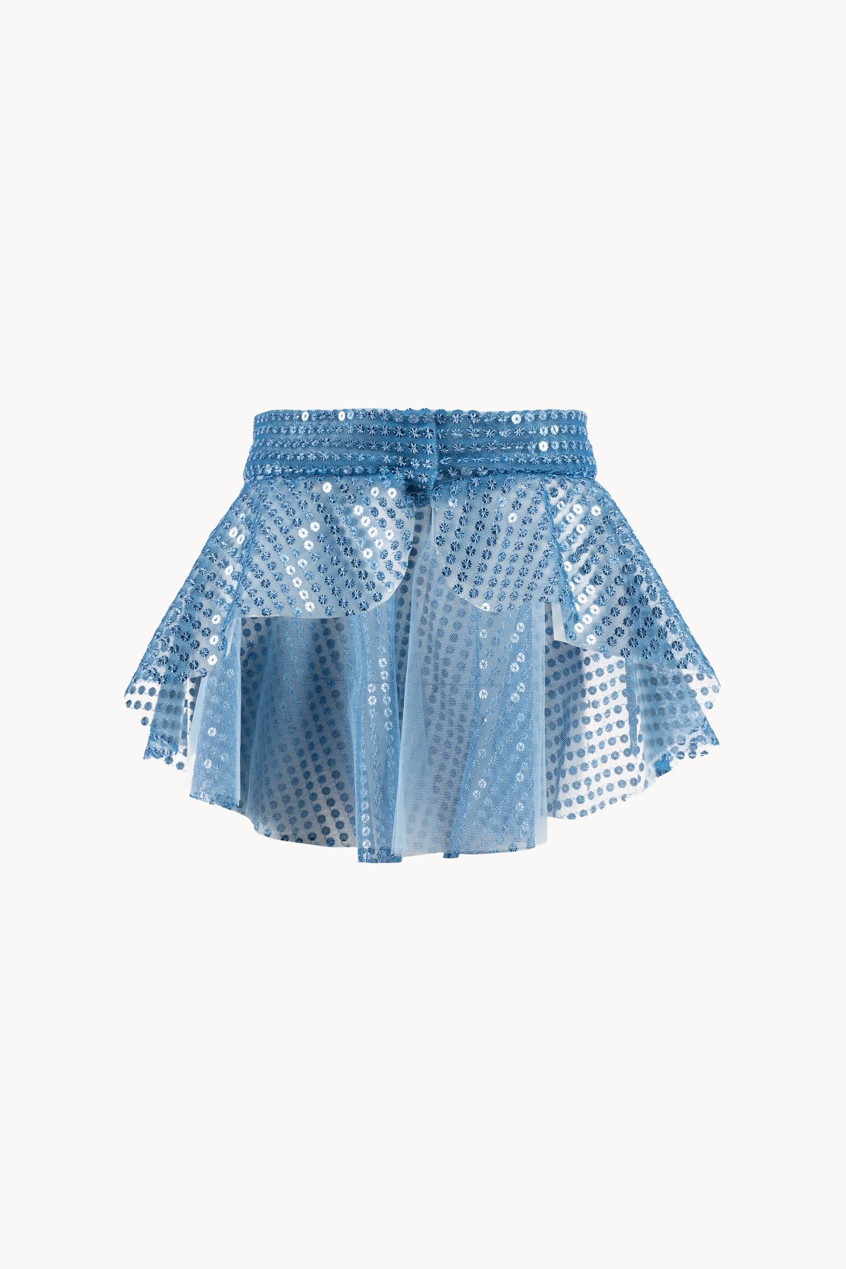 Cintura basca in tulle con paillettes