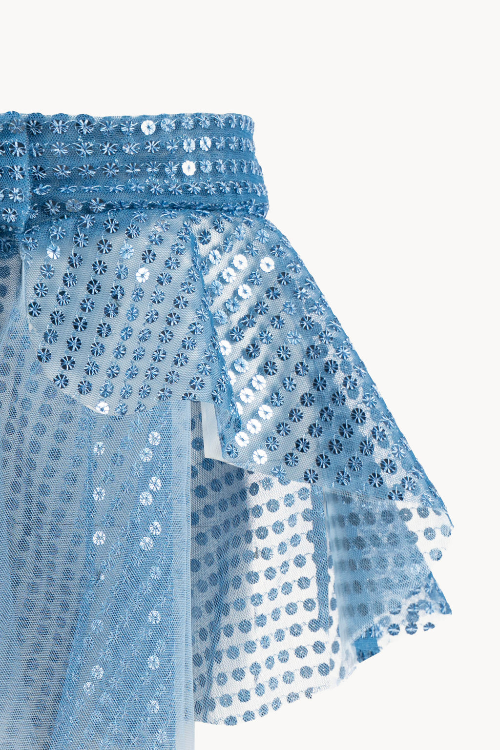Cintura basca in tulle con paillettes