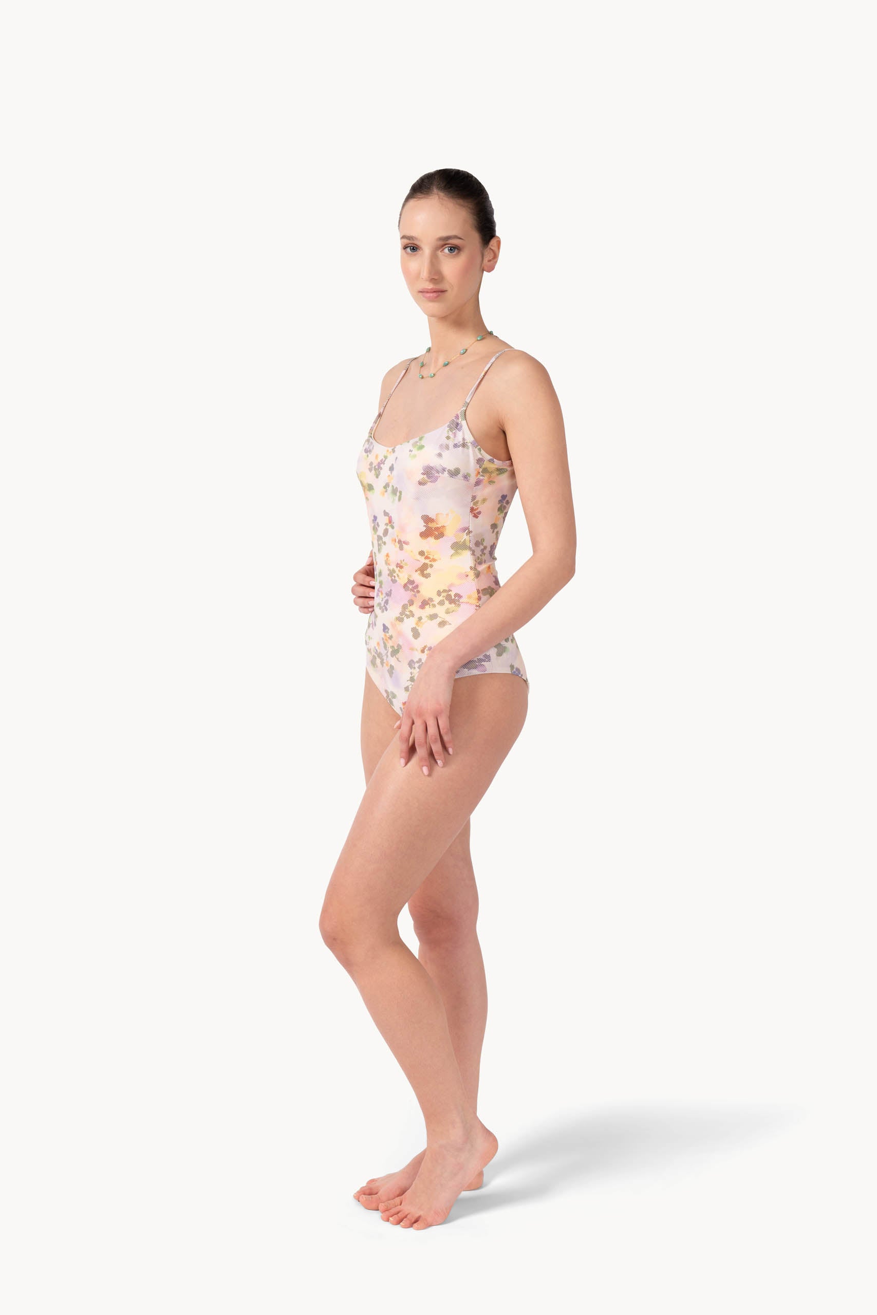 Costume intero stampato floreale chiné