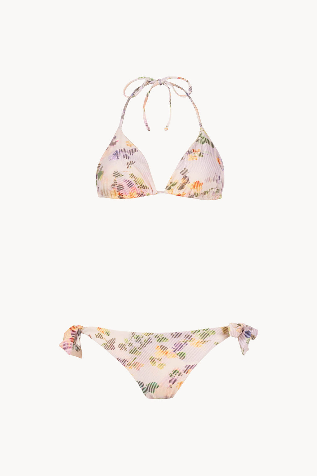 Chiné Floral Triangle Bikini Set