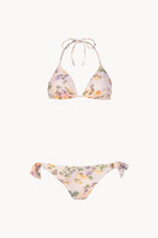 Chiné Floral Triangle Bikini Set