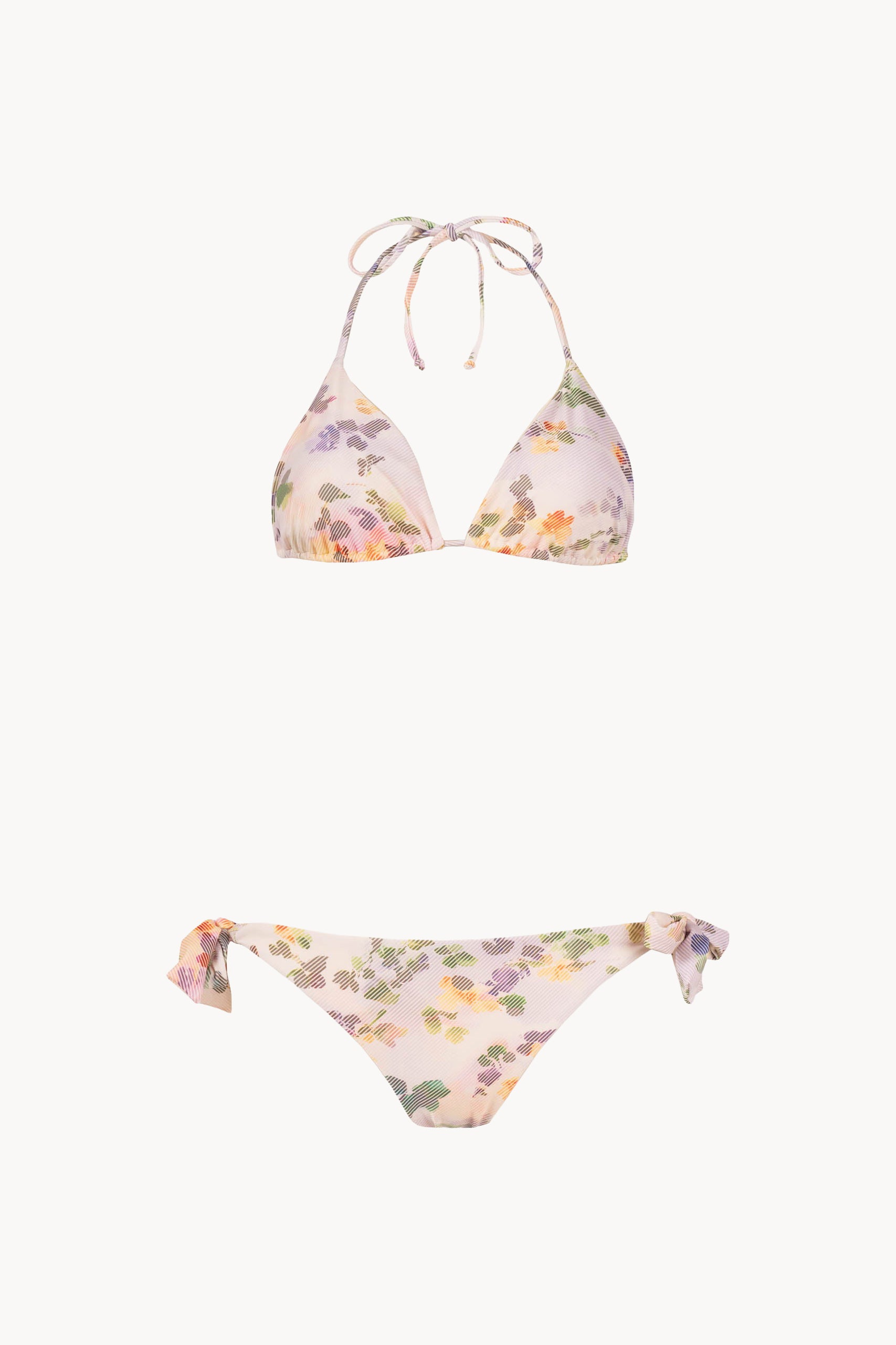 Chiné Floral Triangle Bikini Set